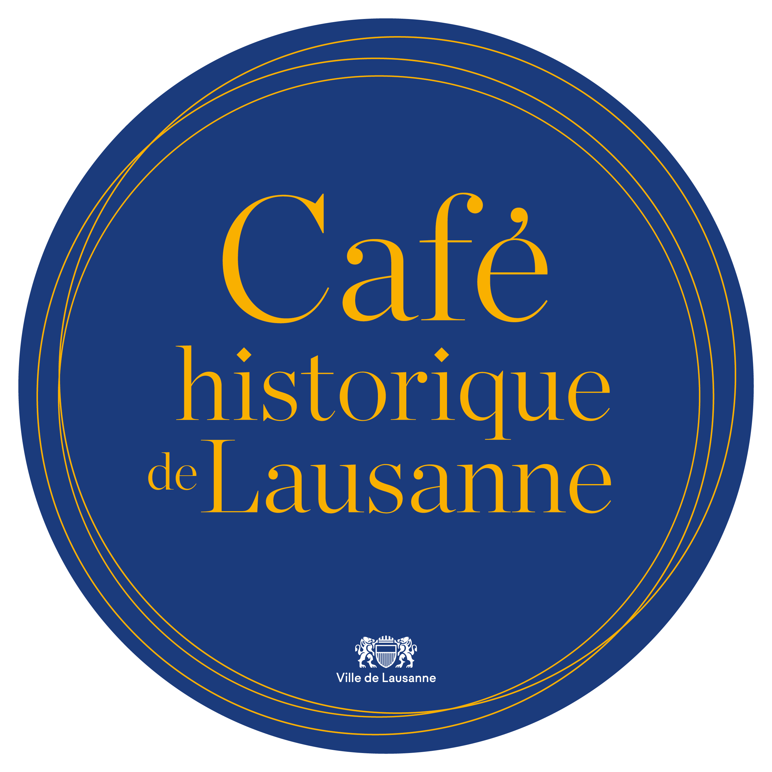 Cafe historique Lausanne logo rond 20cm